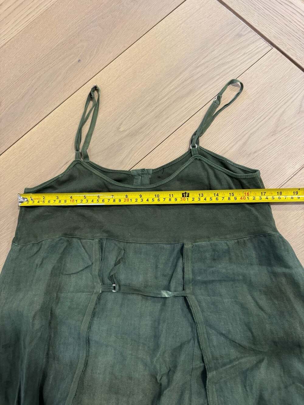 Completo Lino by Arthurio Olive Green 100% Linen Lagenlook Tunic Dress - Picture 8 of 11